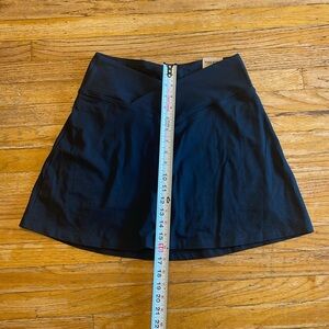 NWT PINK large black high waist crossover skirt